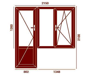 Балконный блок ОК4/2 VEKA Softline