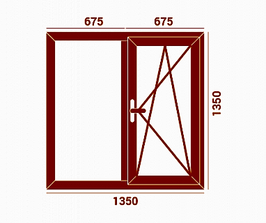Двухстворчатое окно BRILLANT-Design